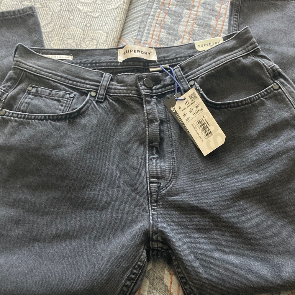 Superdry Washed Black Relaxed Jeans